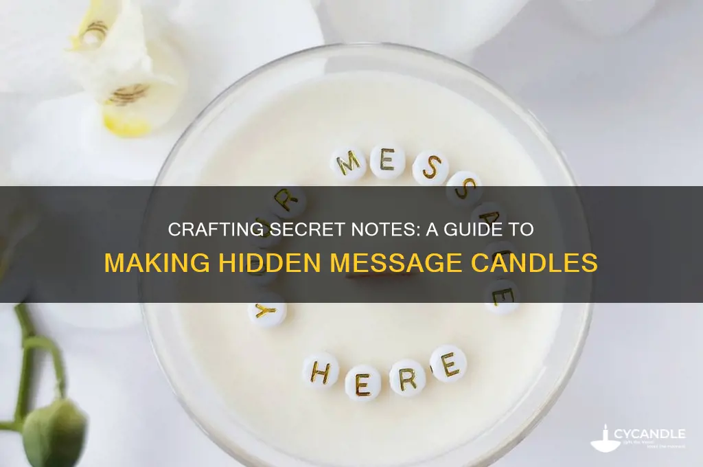 how to make hidden message candle