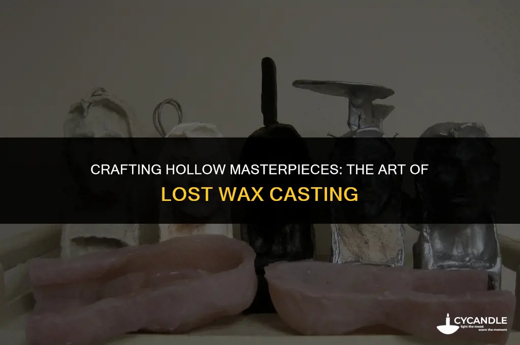 how to make hollow forms with lost wax casting