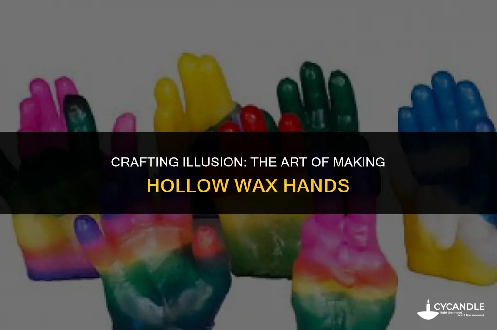 how to make hollow wax hand