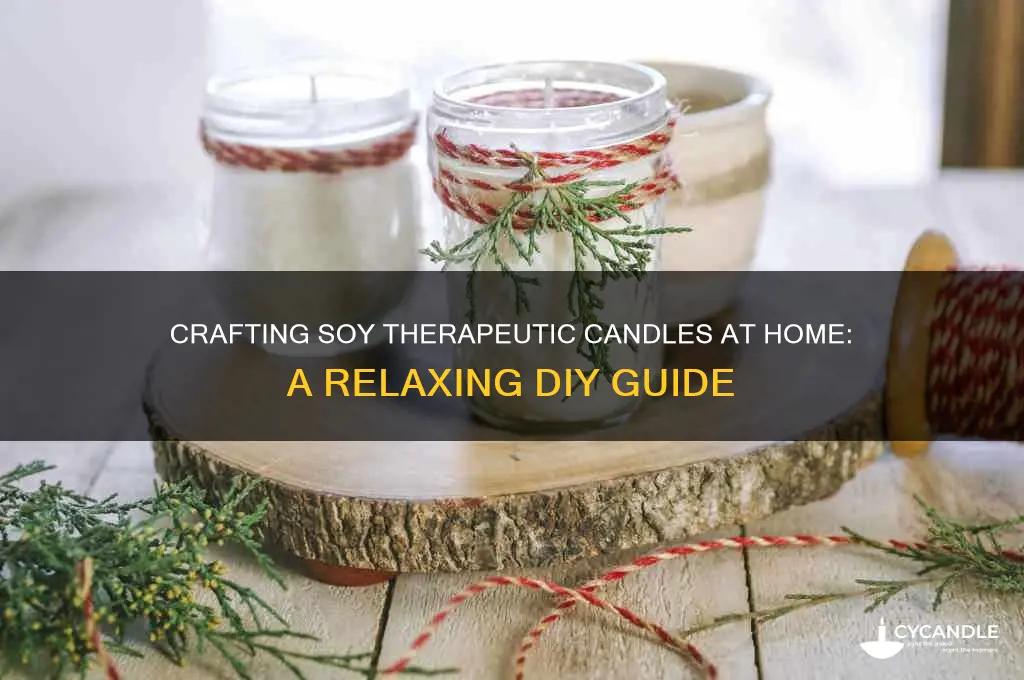 how to make home made soy therapeutic candles