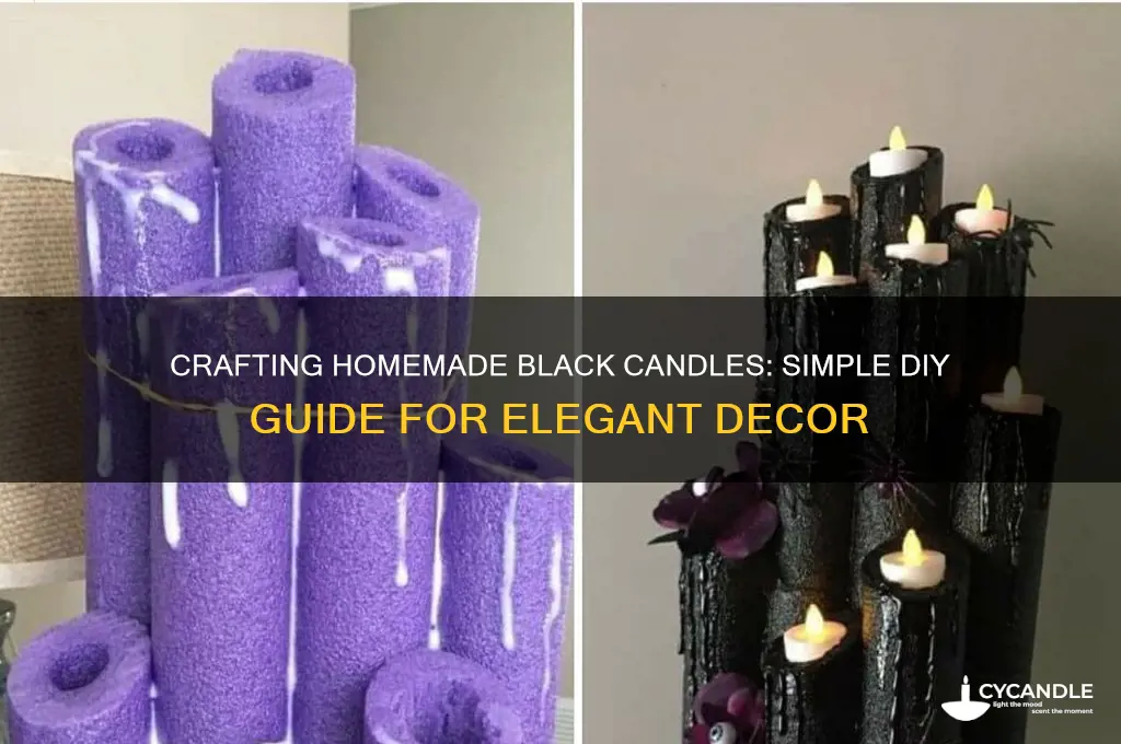 how to make homemade black candles