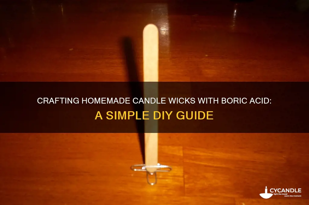 how to make homemade candle wicks with boric acid