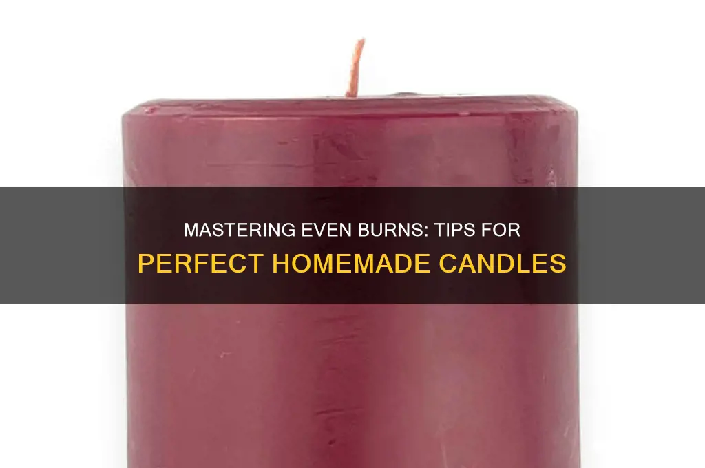 how to make homemade candles burn evenly