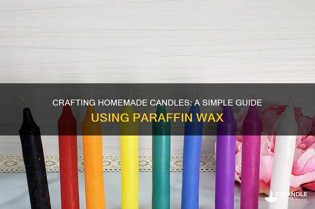 how to make homemade candles with paraffin wax