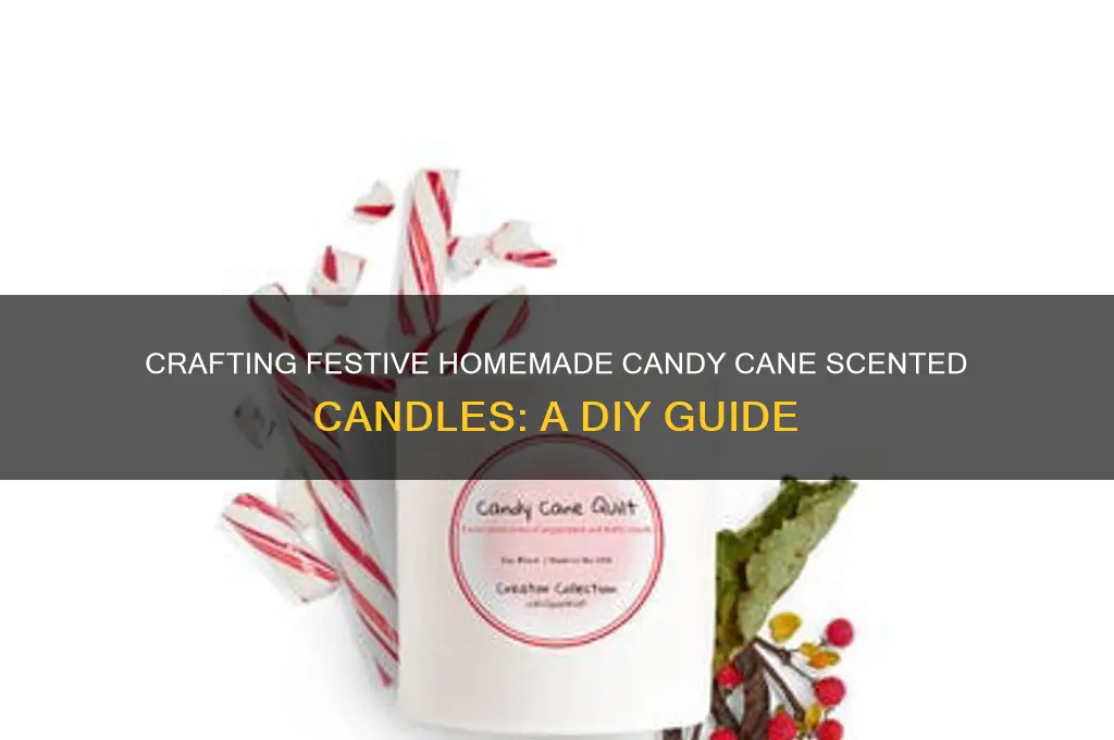 how to make homemade candy cane candle