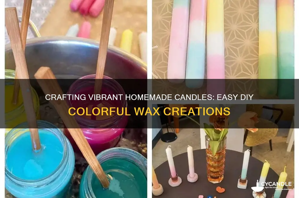 how to make homemade colorful candles