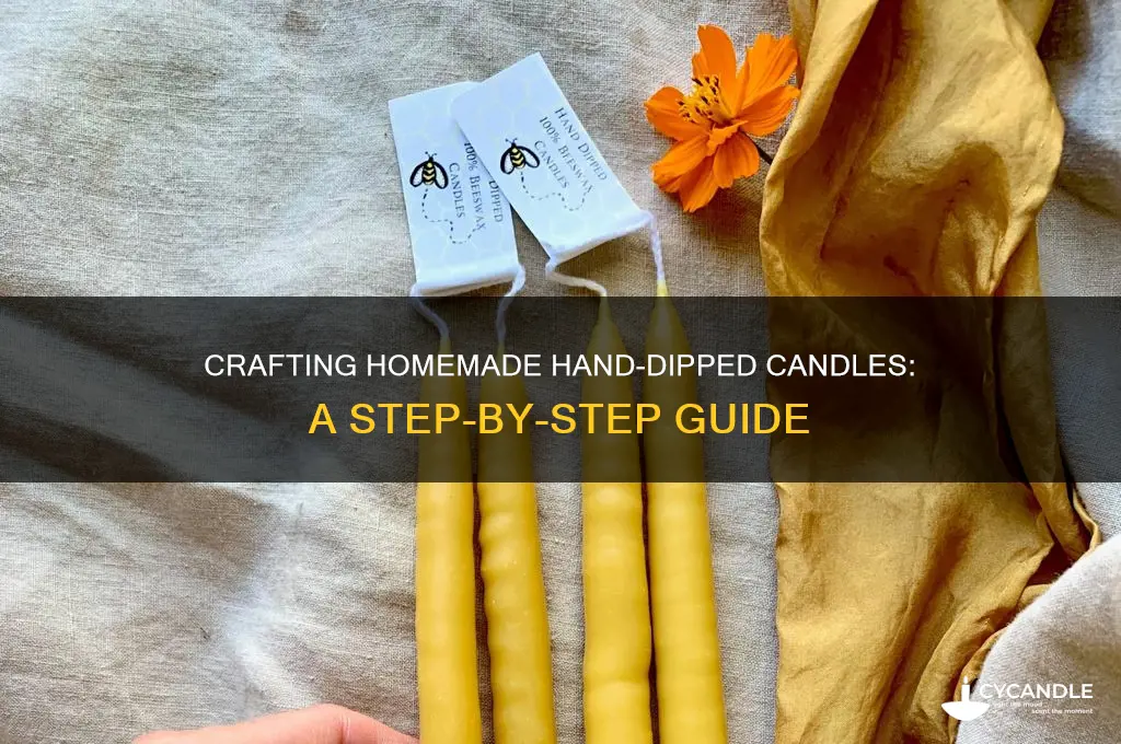 how to make homemade hand dipped candles