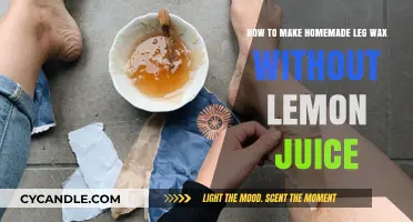 DIY Leg Wax Recipe: Natural Ingredients, No Lemon Juice Required!