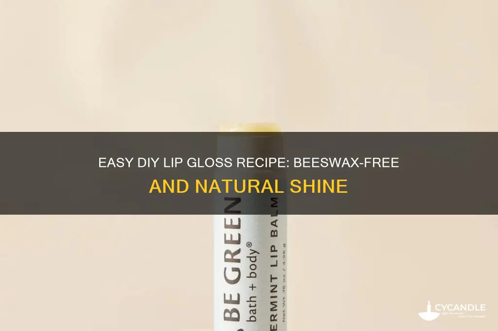how to make homemade lip gloss without beeswax