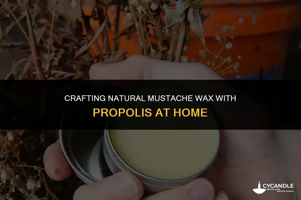 how to make homemade mustache wax with propolis