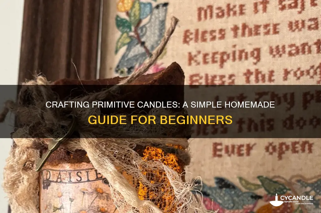 how to make homemade primitive candles