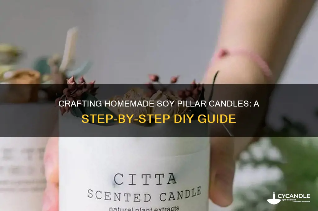 how to make homemade soy pillar candles