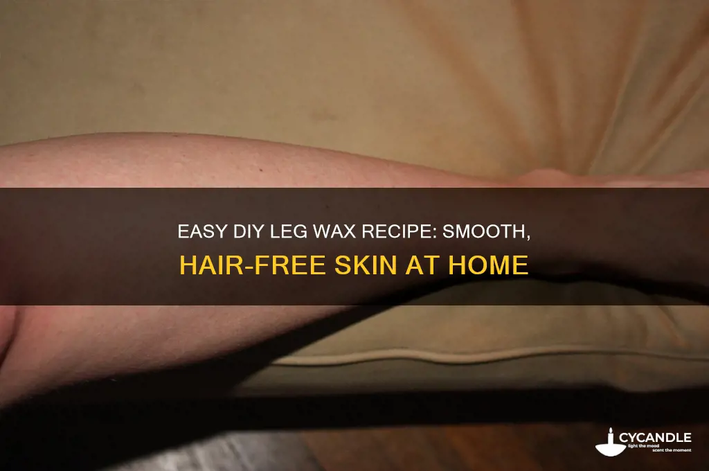how to make homemade wax for legs
