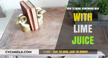 Crafting Natural Wax: A Zesty Lime Juice Infusion Guide