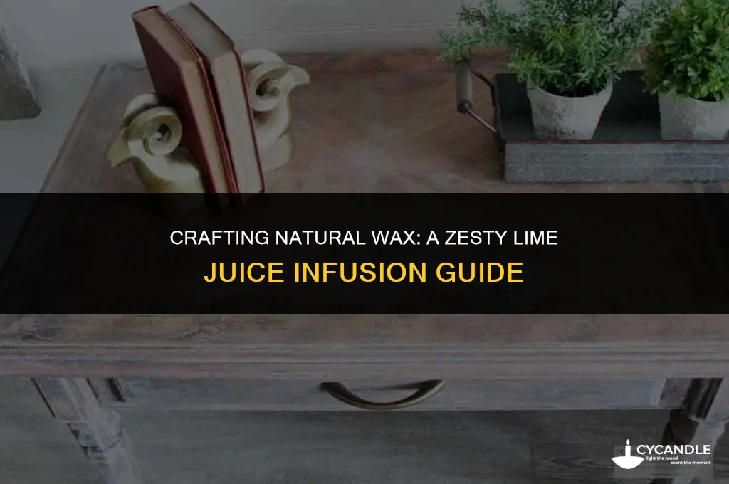 how to make homemade wax with lime juice
