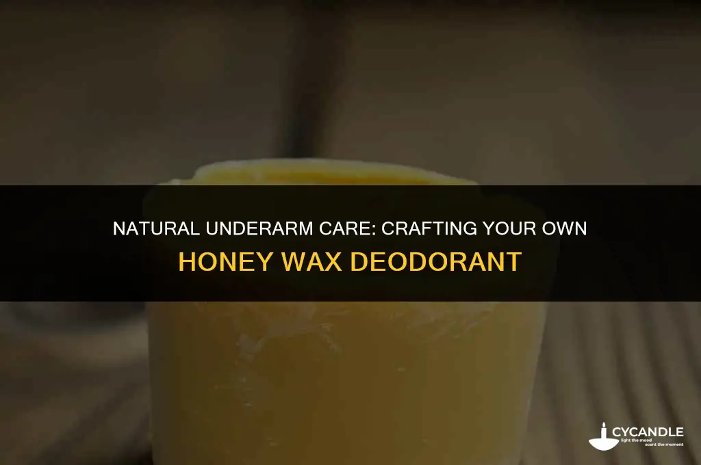 how to make honey wax for underarm