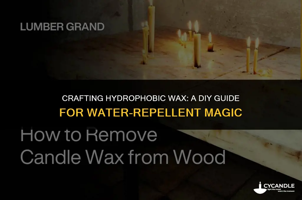 how to make hydrophobic wax