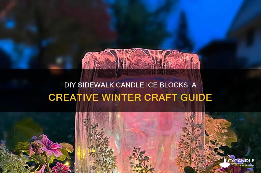 how to make ice blocks for sidewalk candles