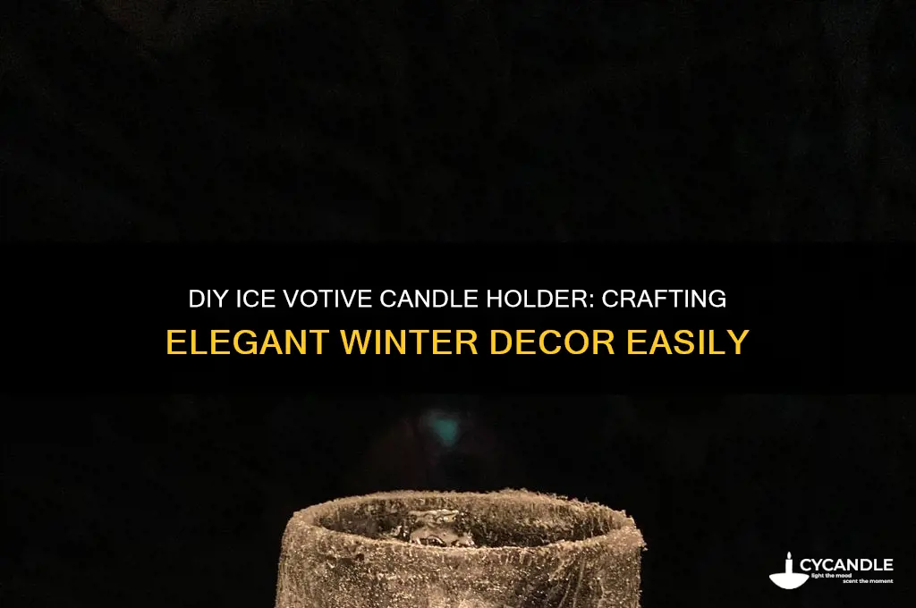 how to make ice votive candle holder