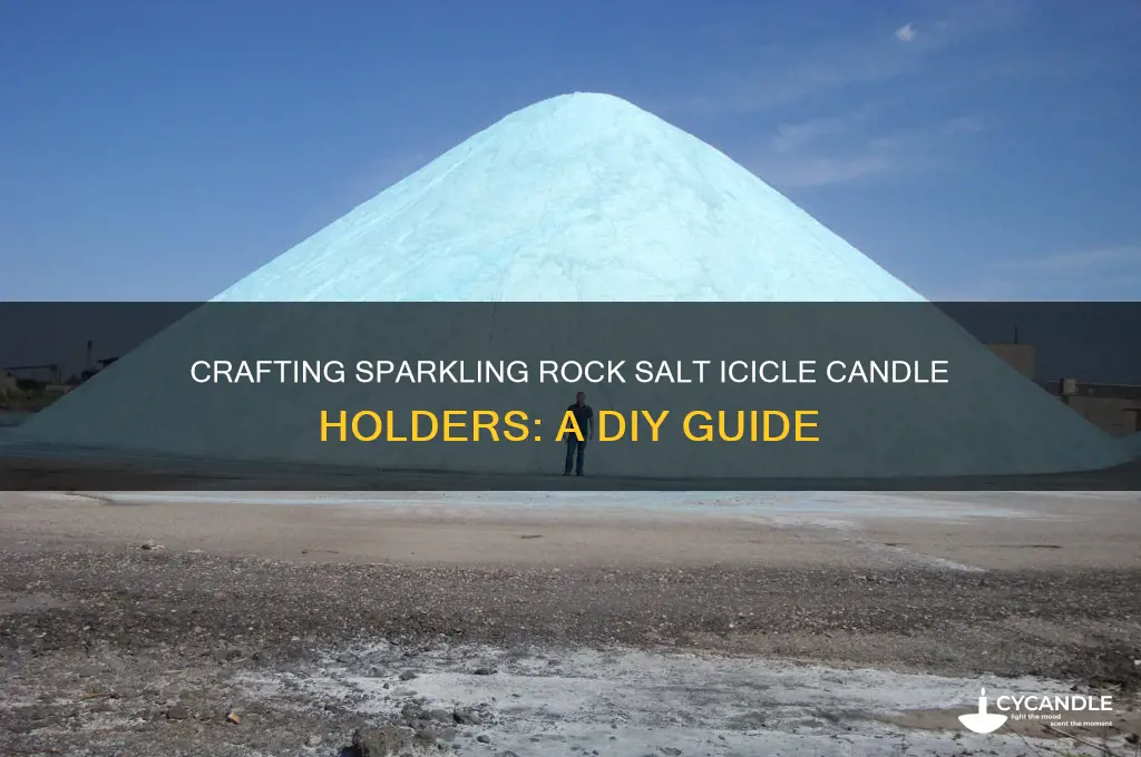 how to make icicle candle holder with rock salt