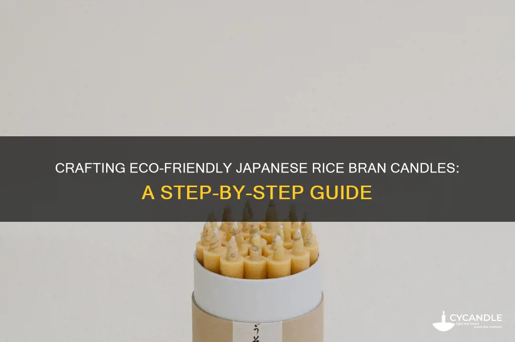 how to make japanese rice bran candles