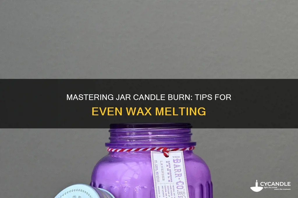 how to make jar candles burn evenly