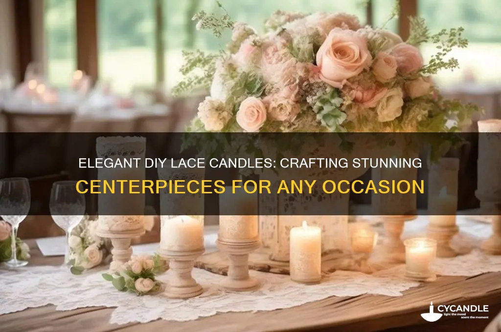 how to make lace candles centerpieces