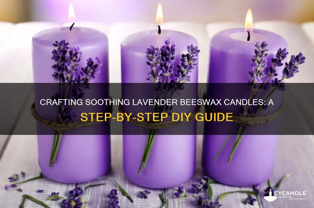 how to make lavender beeswax candles