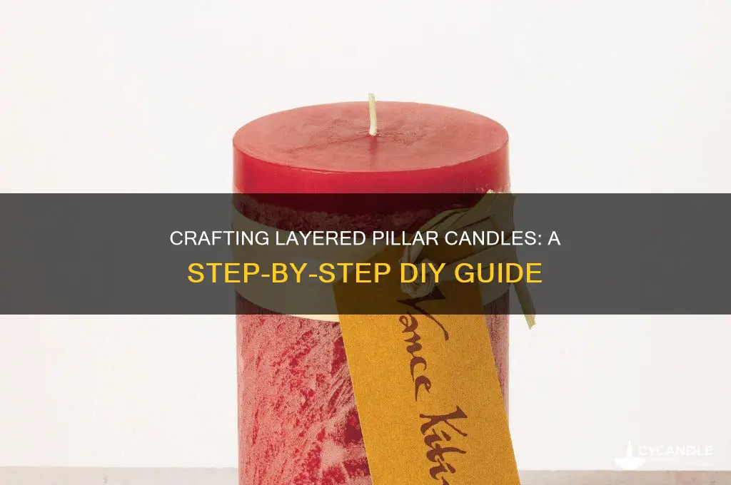 how to make layered pillar candles