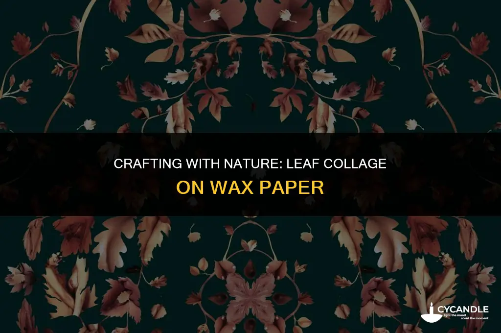 how to make leaf collage wax paper iron