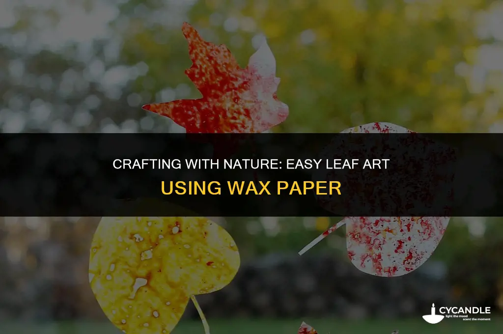how to make leaf craft with wax paper
