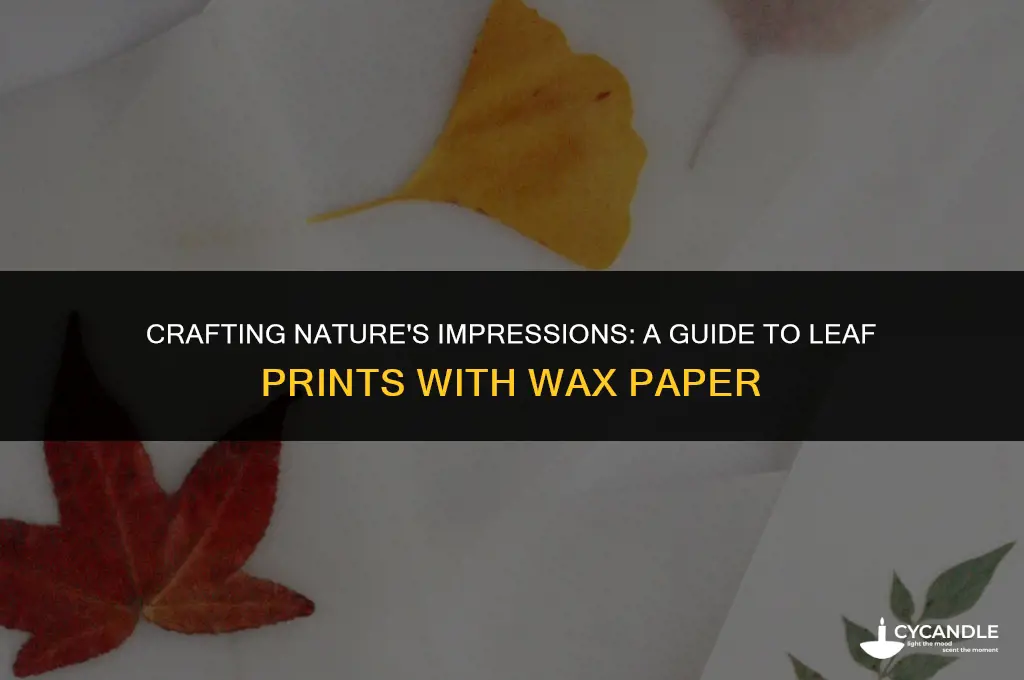 how to make leaf prints with wax paper