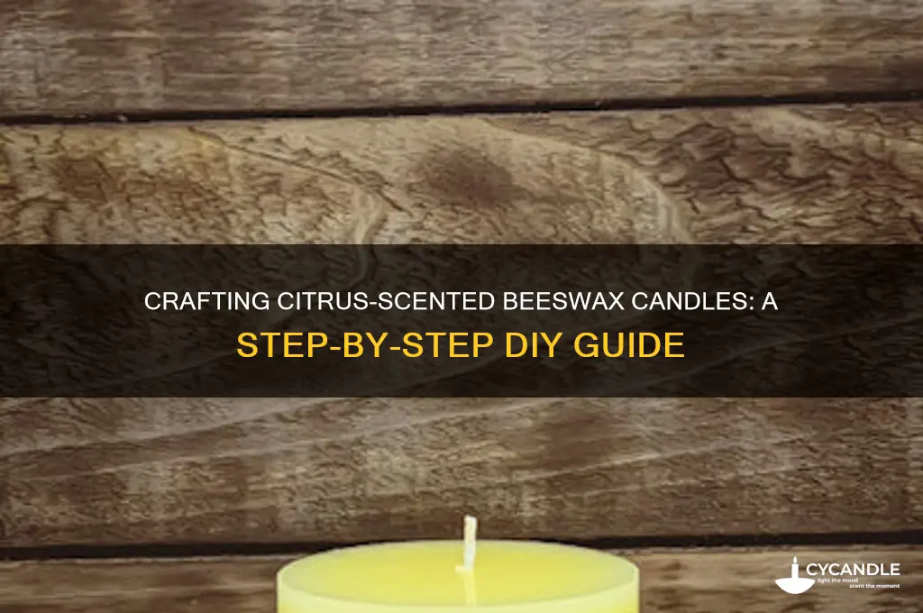 how to make lemon beeswax candles