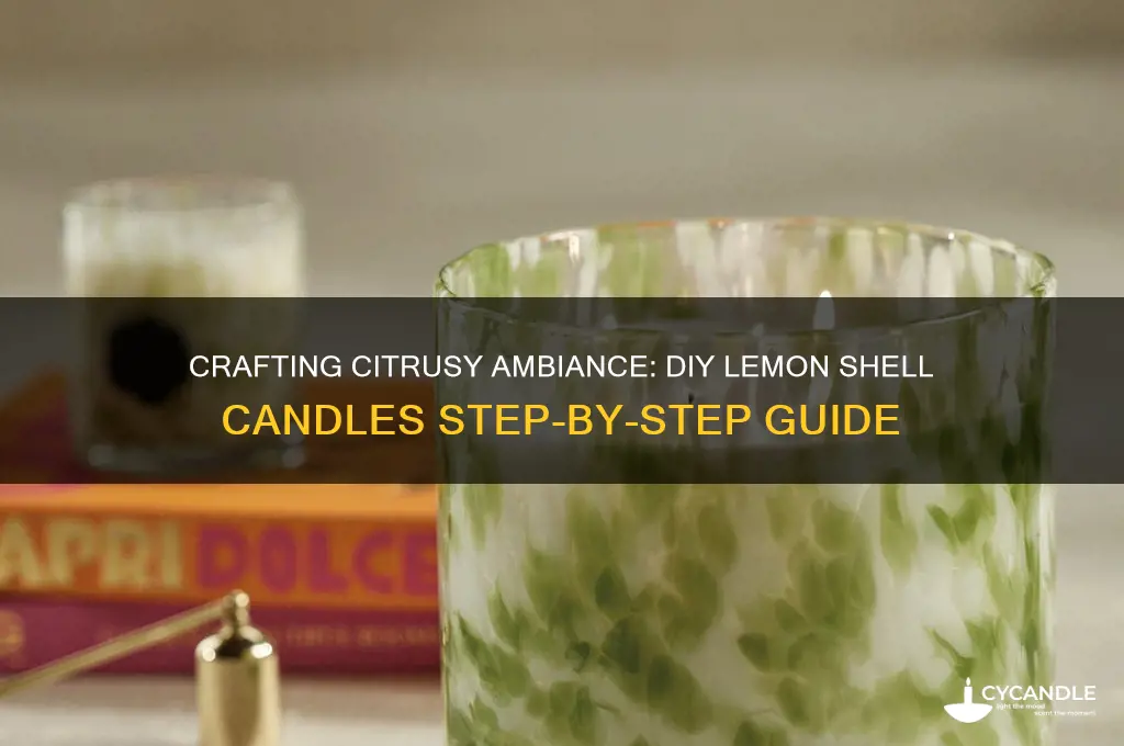 how to make lemon shell candles