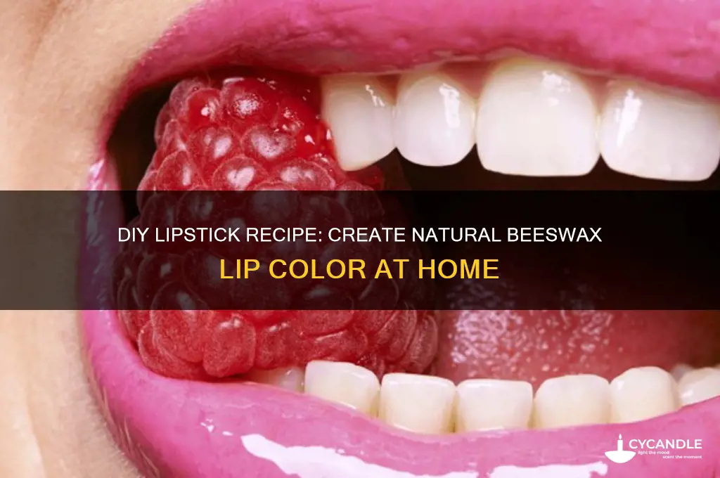 how to make lipstick at home with beeswax