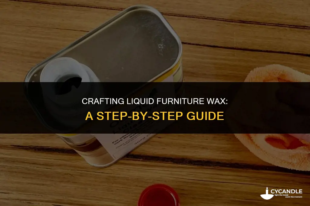 how to make liquid furniture wax