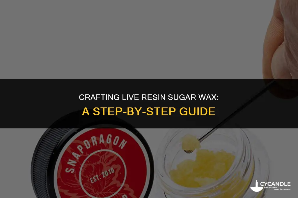 how to make live resin sugar wax