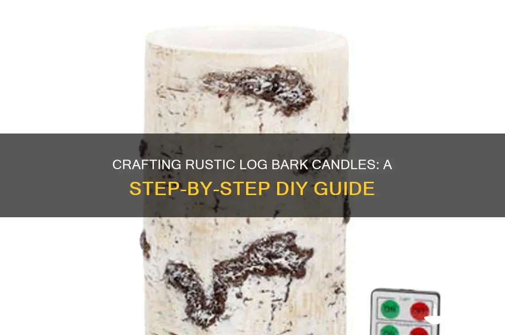 how to make log bark candles
