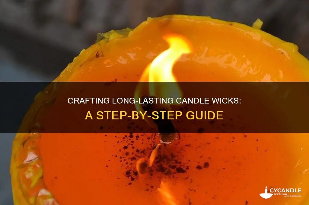 how to make long burning candle wicks