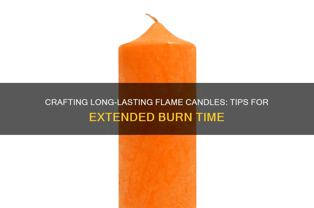 how to make long burning flame candles