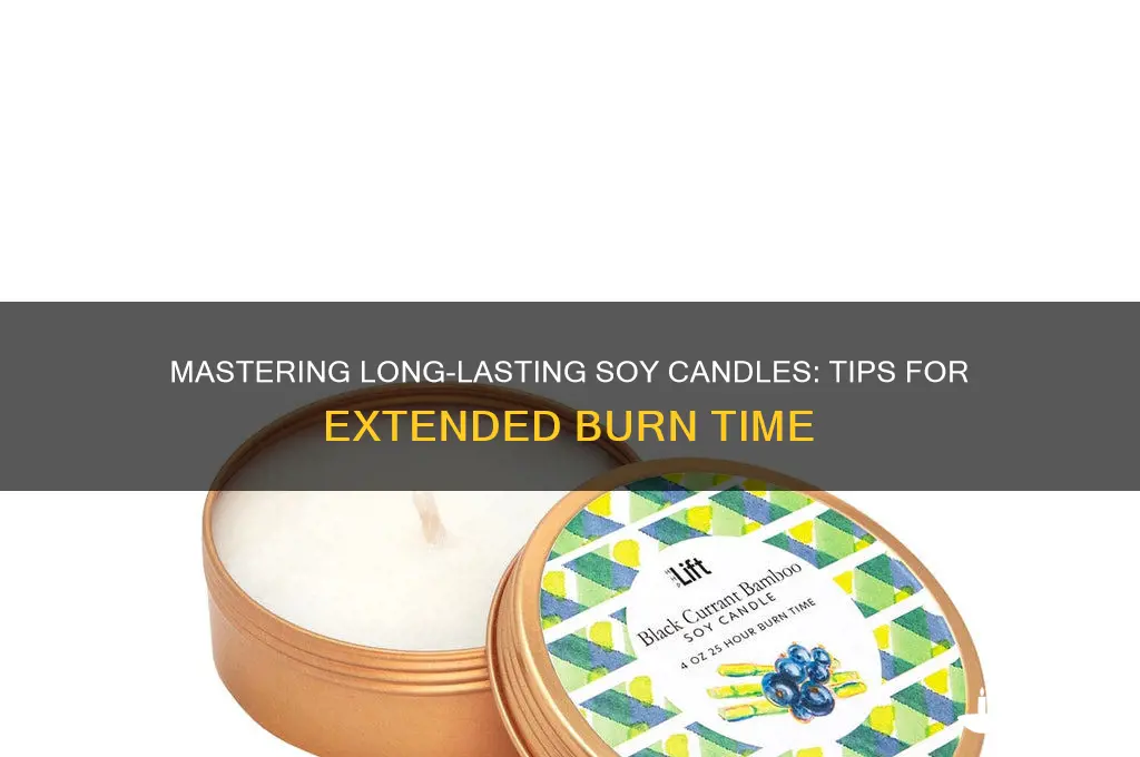 how to make long burning soy candles
