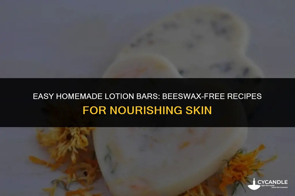 how to make lotion bars without bees wax