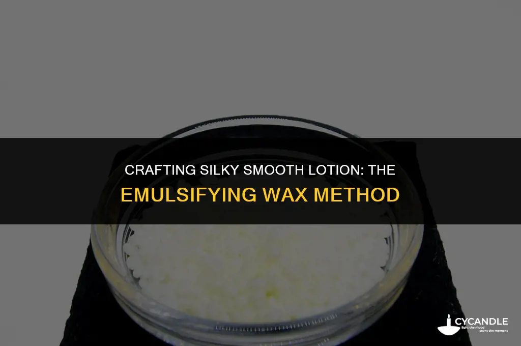 how to make lotion emulsifying wax