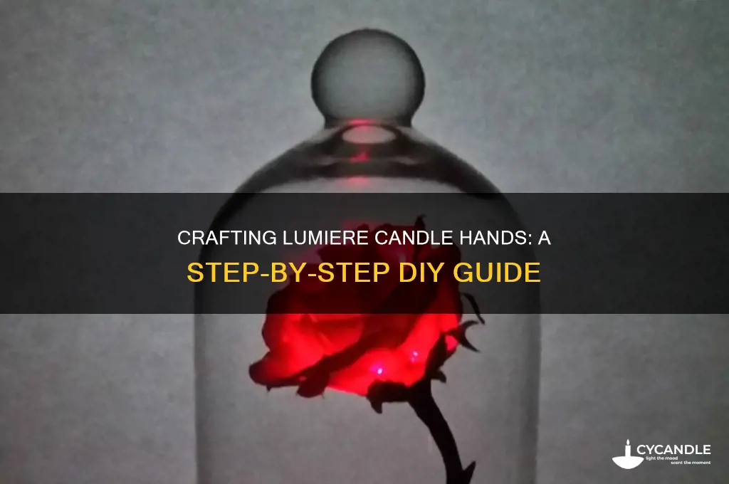 how to make lumiere candle hands
