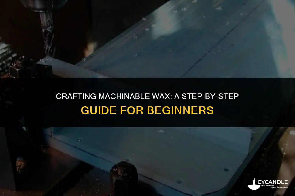 how to make machinable wax