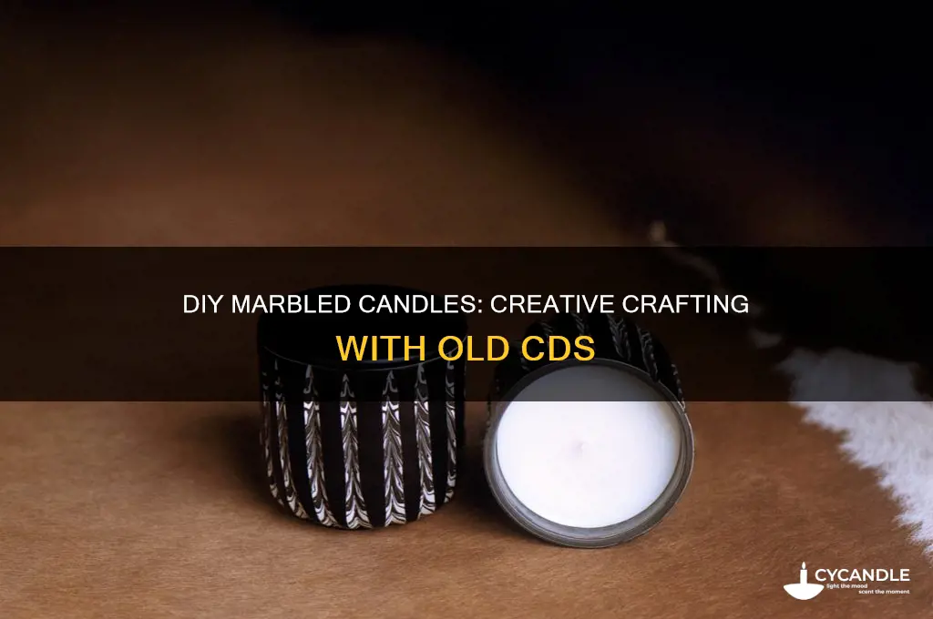 how to make marbel candles with cd