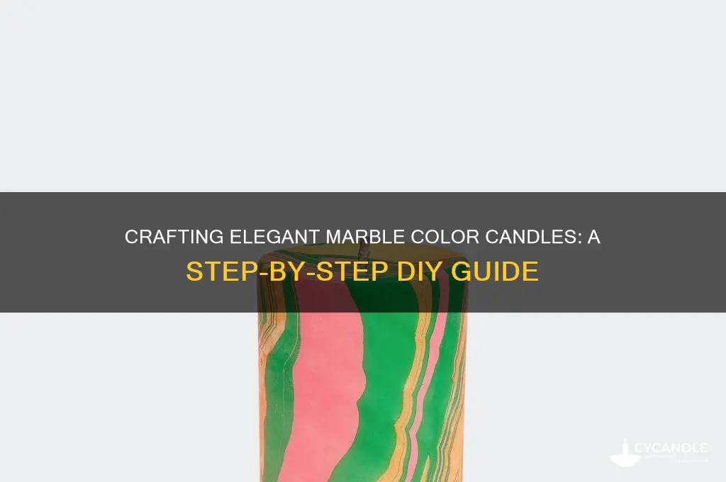 how to make marble color candles