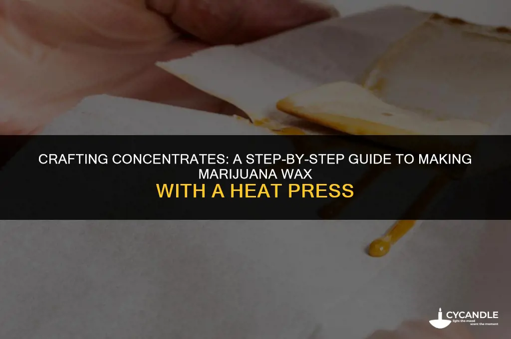 how to make marijuana wax with a heat press
