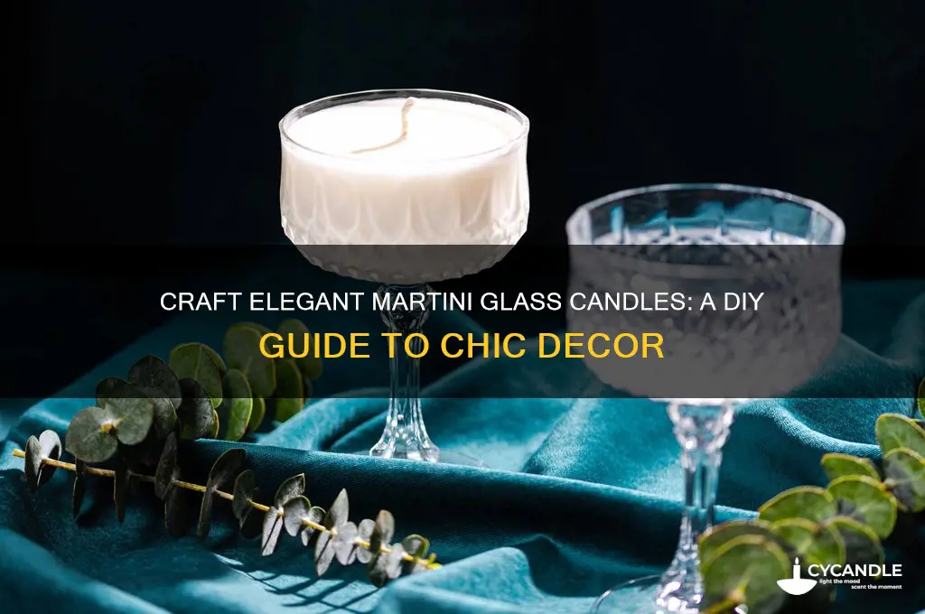how to make martini glass candles