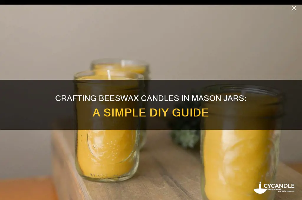 how to make mason jar beeswax candles